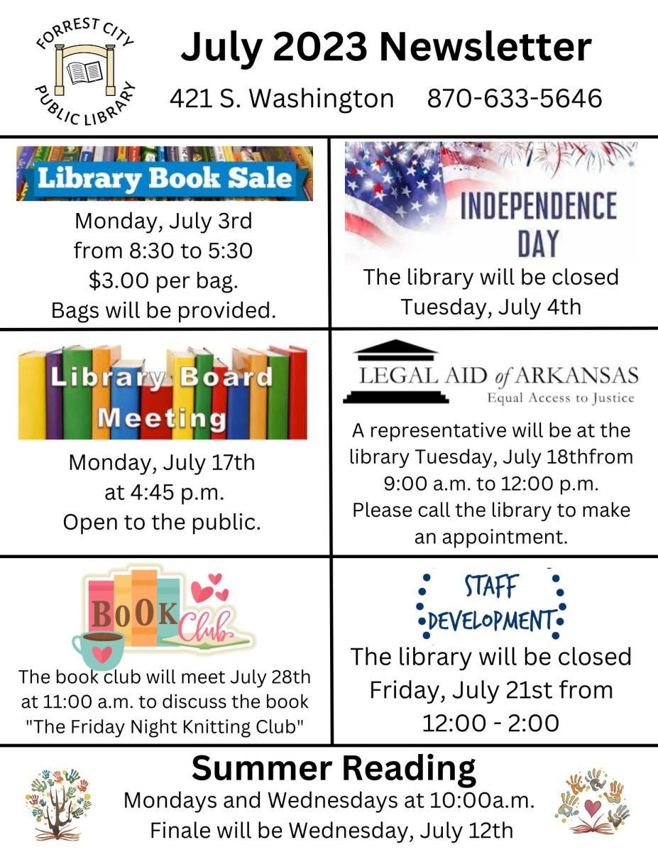 Monthly Newsletter | Forrest City Public Library